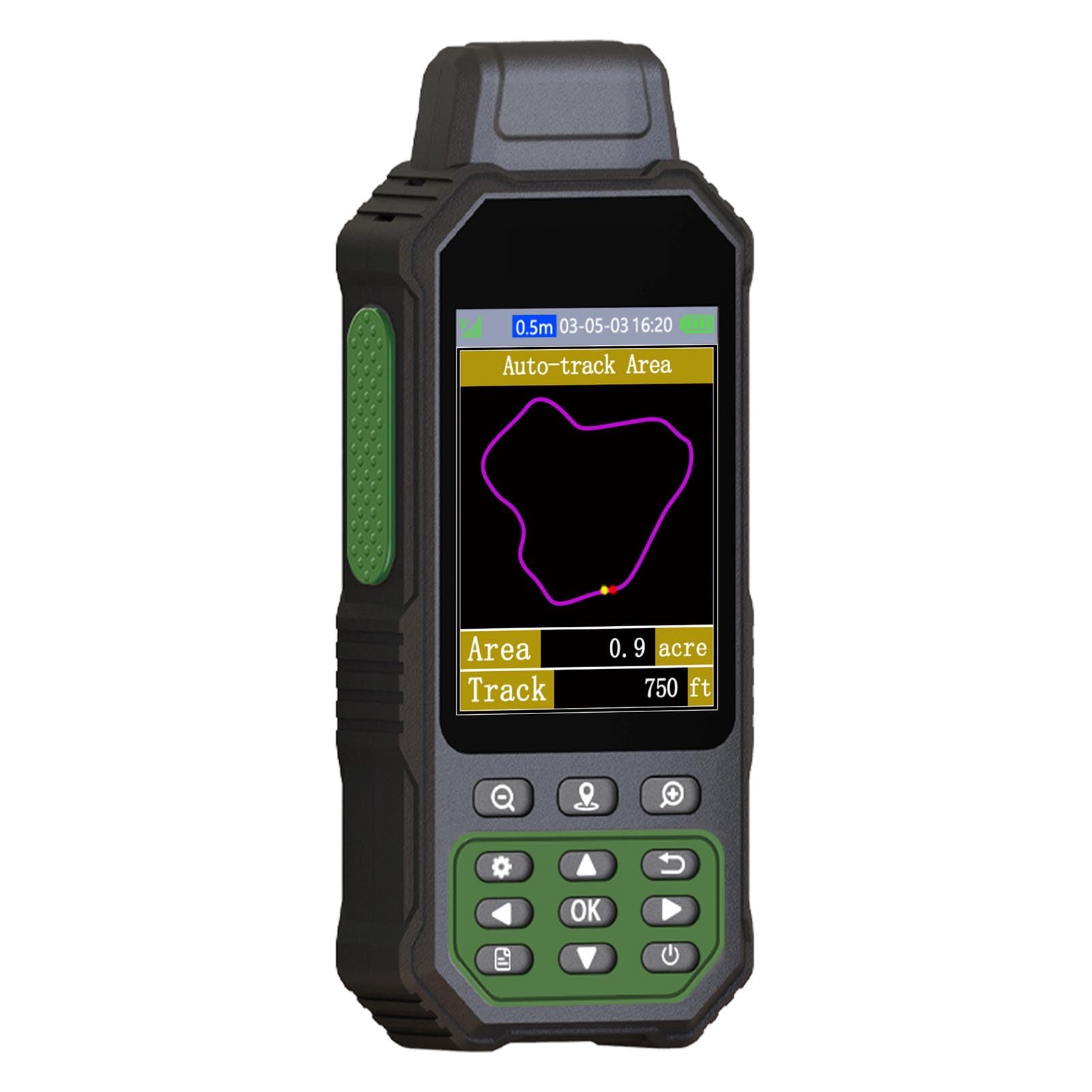 FTVOGUE Compteur Terrestre GPS avec écran Couleur 3,2 Pouces, Double Prise en Charge GPS GNSS pour l'arpentage des Terres Agricoles, Outil de Mesure Précis de la Zone, Longue Durée de Vie de la