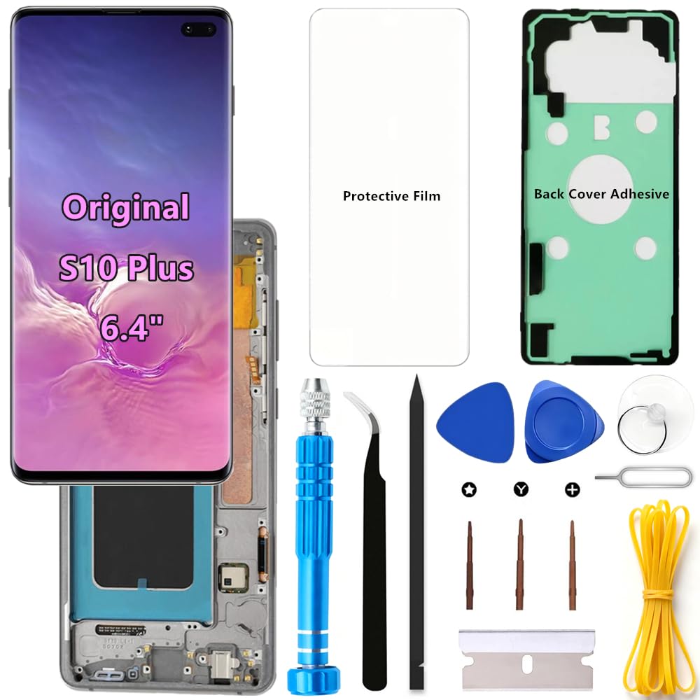 Photo 1 of SAMCDEZR Original AMOLED S10 Plus Screen Replacement (Black)