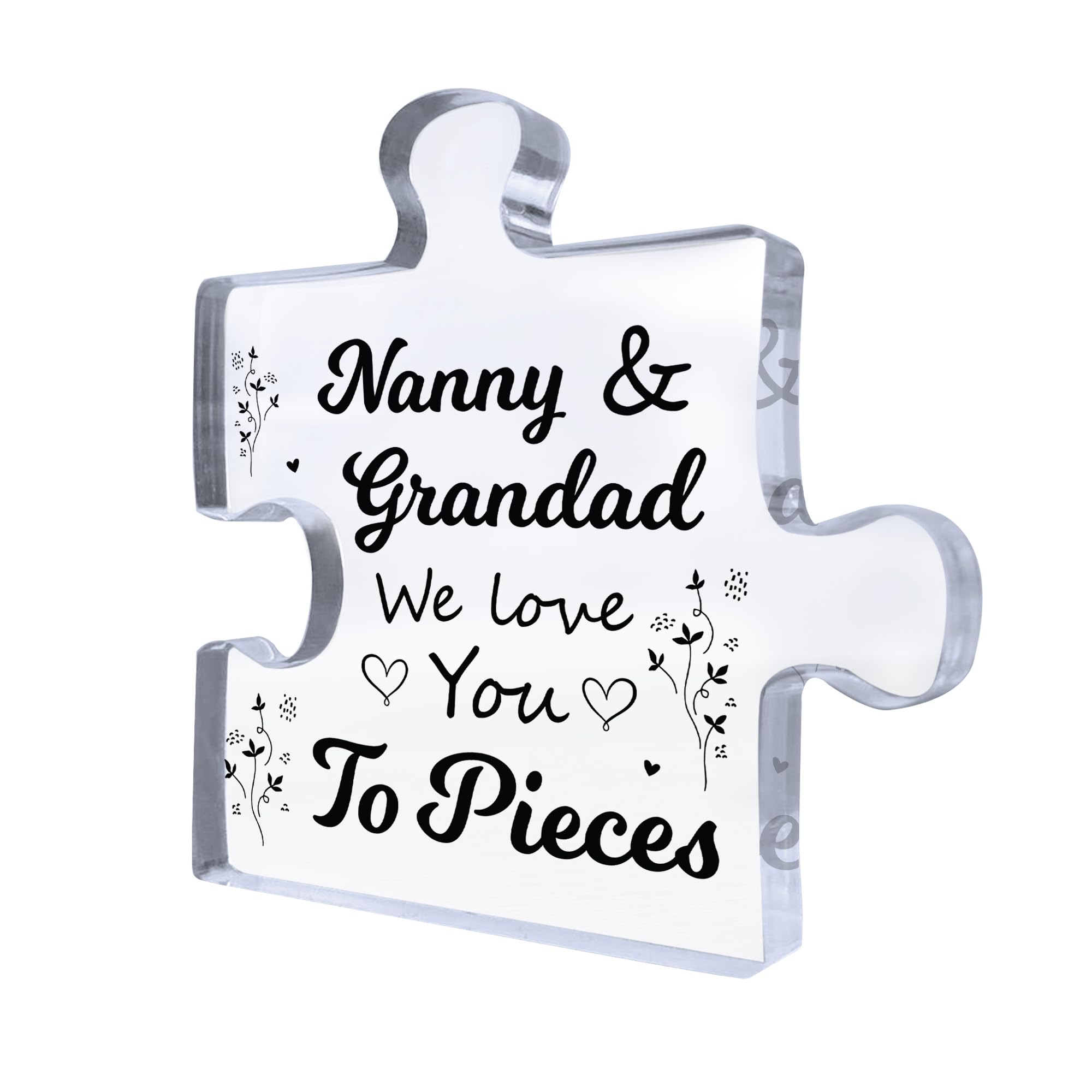Red Ocean Gifts For Nanny And Grandad We Love You To Pieces Gift From Granddaughter Grandson Nanny Grandad Gift For Christmas Nanny Grandad Gift For Birthday Thank You Gift