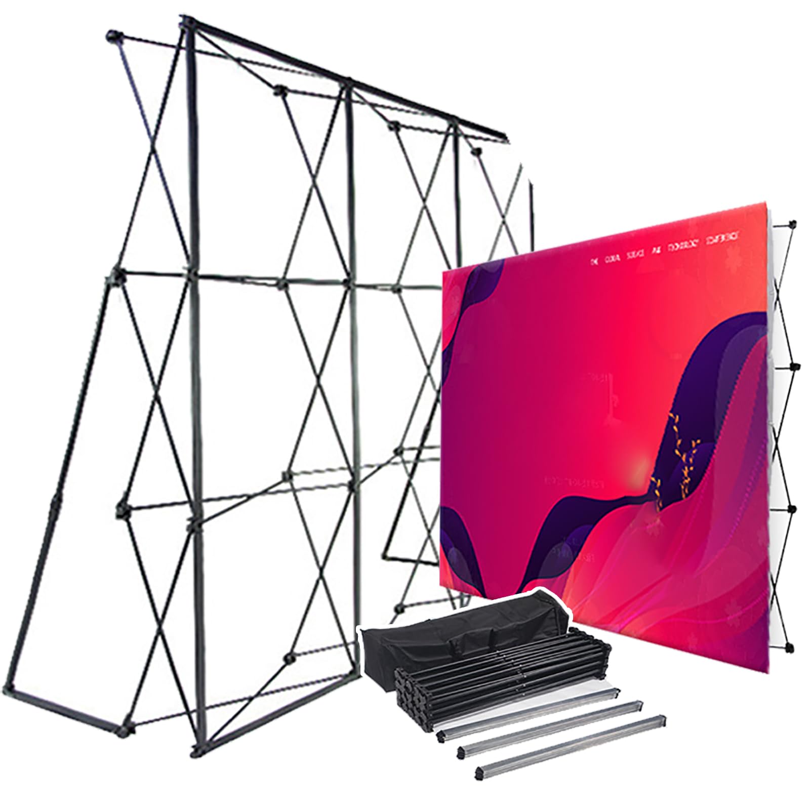 Présentoir pliable portable 2.3x3.05m réutilisable pour en finir avec les stands jetables
