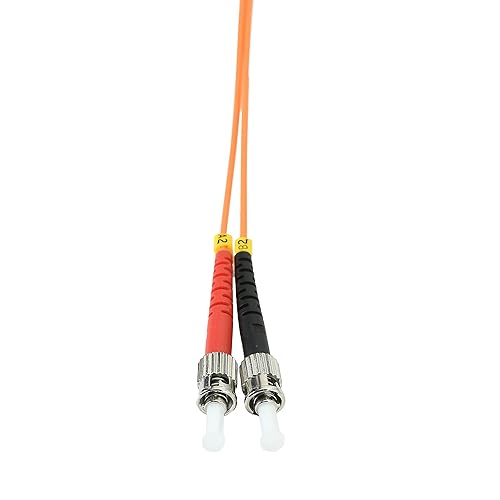 Miniatura 5 de Paquete de 2 cables de conexión de fibra óptica ST a ST multimodo OM1 dúplex 62.5/125µm, cable de fibra óptica 1G/10G, ST-ST de 3.3 ft (3.2 pies)