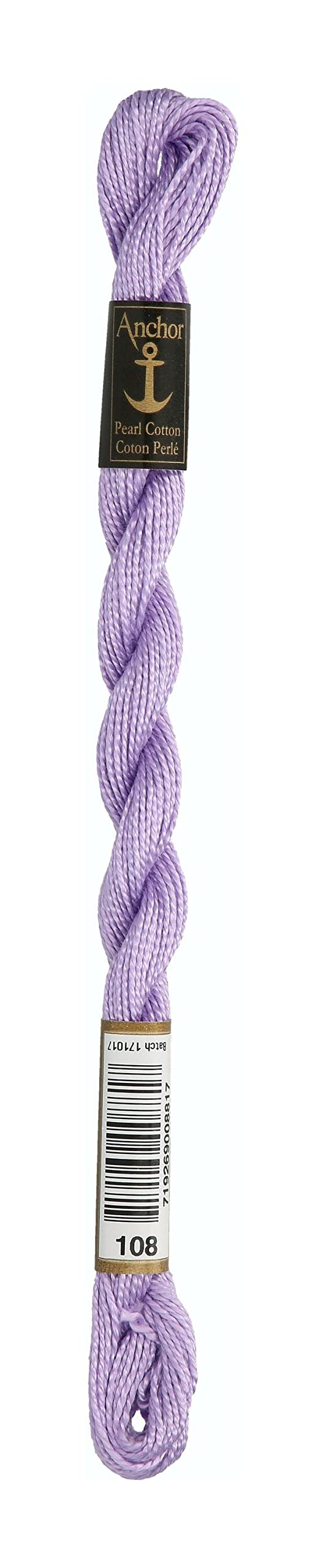 Anchor Pearl Thread, Embroidery Thread, Cotton, 00108 Flieder, Flieder