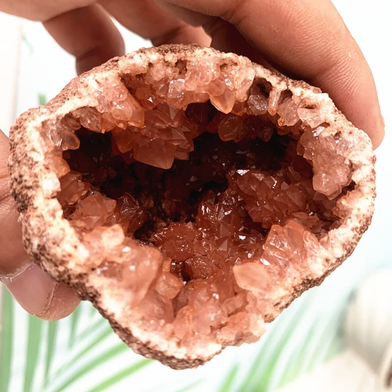 Lleno de Textura Cristales de Amatista, Piedra de Amatista Rosa Natural, Cuarzo, Cristal en Bruto, geoda, decoración de habitación, Cristales espirituales Reales de Amatista (Color : A3 77g)