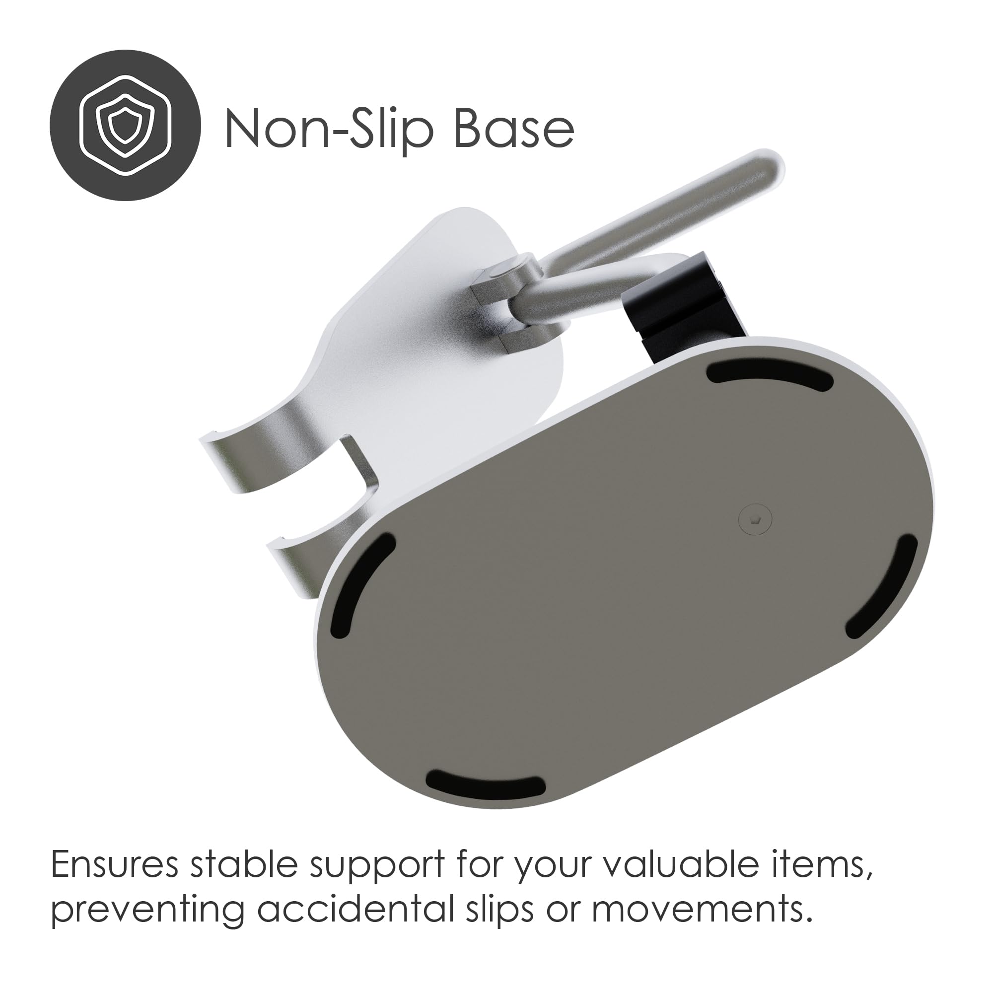 DESIRE2 Headphone Stand And Cell Phone Holder Silver - View #9