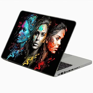 TAT Stains Liquid Texture Printed Laptop Sticker Multicolour-15.6 inch-2439