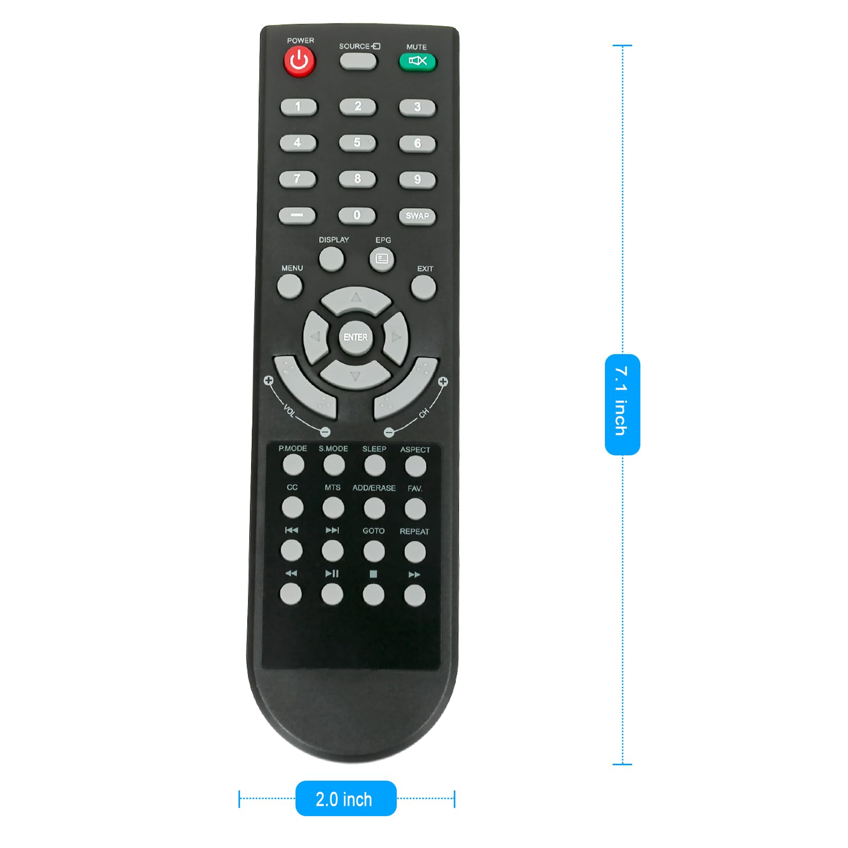 Amazon.com: Replacement Remote Control Applicable for Polaroid TV