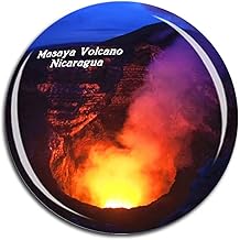 Masaya Volcano Lake Nicaragua Fridge Magnet 3D Crystal Glass Tourist City Travel Souvenir Collection Gift Strong Refrigerator Sticker