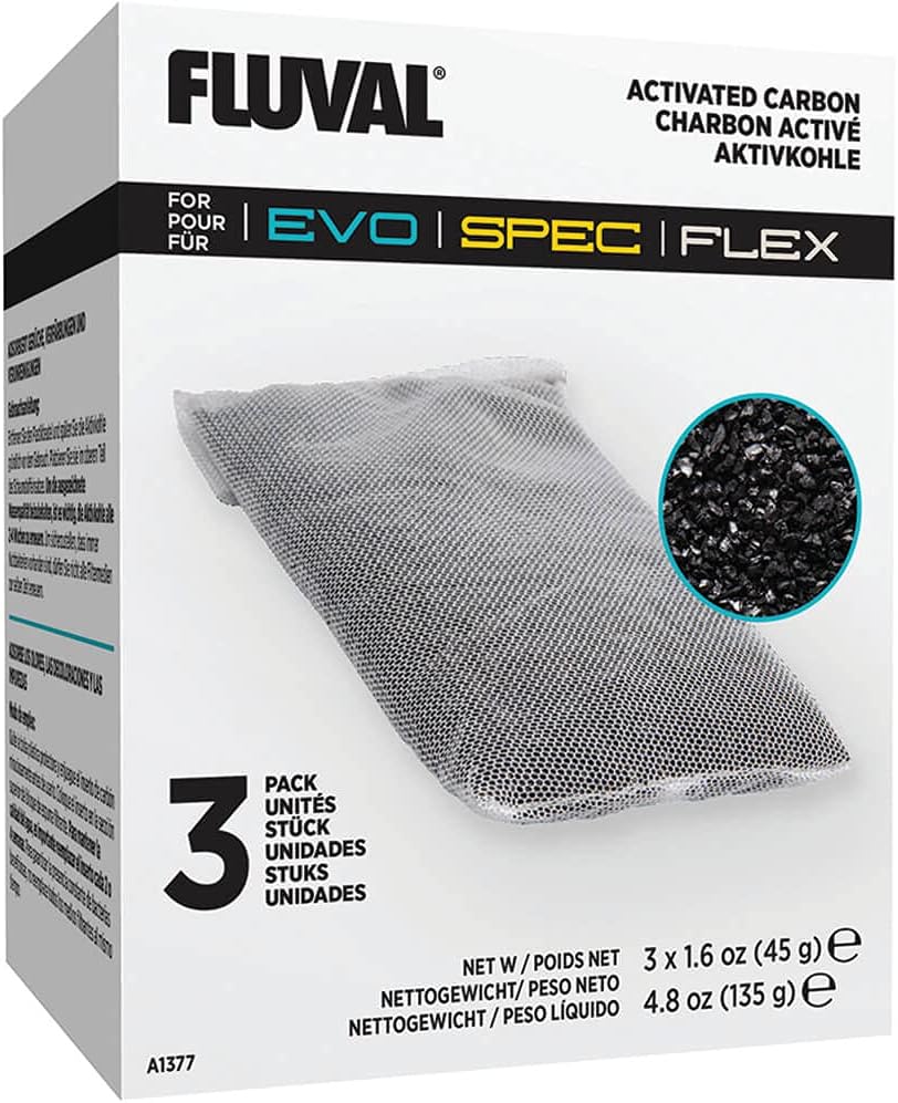 Fluval Replacement Carbon for Fluval Flex/Spec/Evo - 3 bags,White