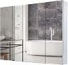 Double Doors Medicine Cabinet with Mirror, 30 inch X 26 inch Aluminum Bathroom Medicine Cabinet, Adjustable Glass Shelves, Waterproof and Rust-Resist, Recess or Surface Mount Installation,Silver