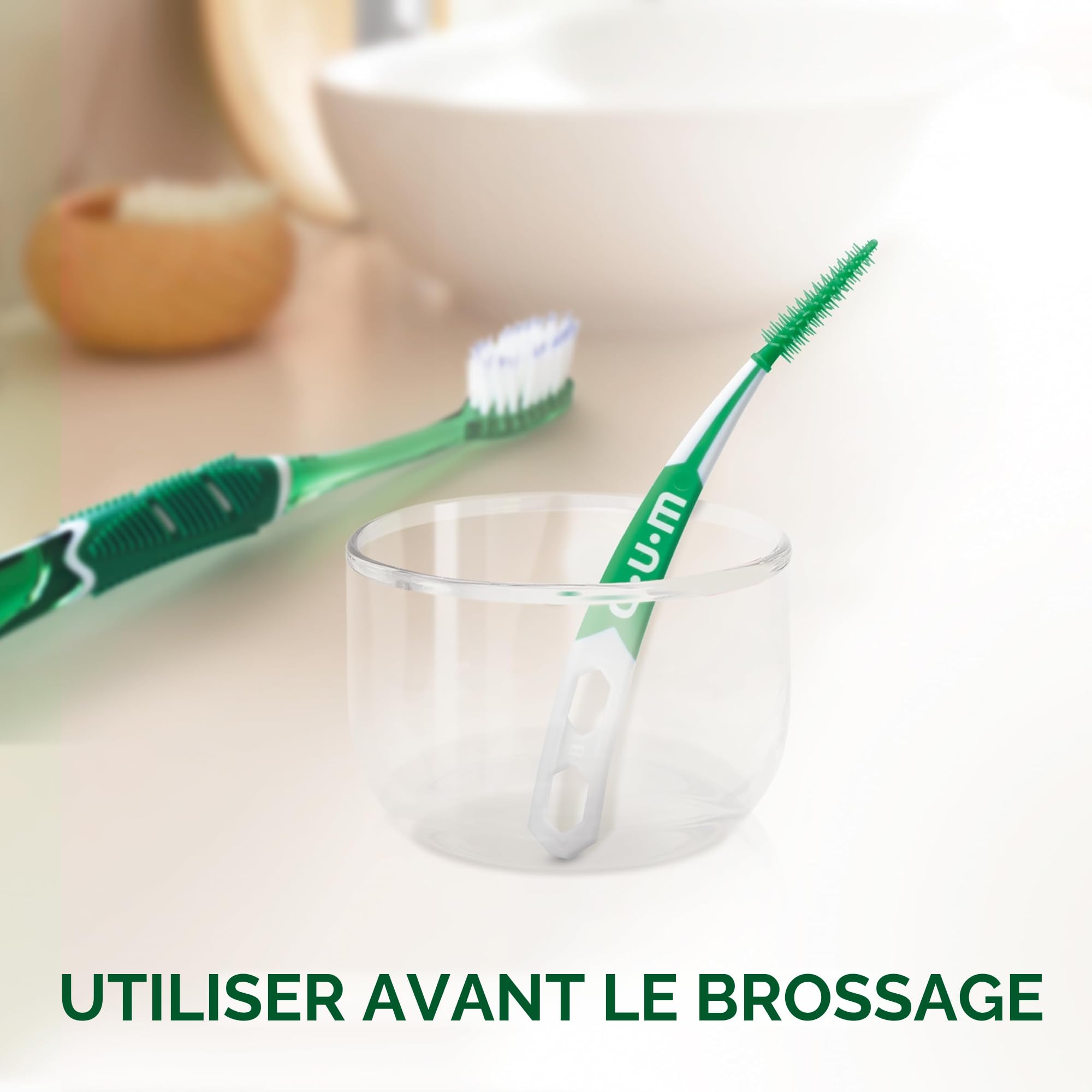 Bâtonnets interdentaires GUM SOFT-PICKS PRO | forme incurvée pour un accès facile aux zones difficiles d'accès | action douce pour les gencives sensibles | [S - 3x60] (+1 bonus offert)