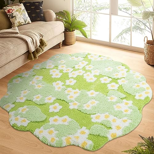 Tapete Moss 3D flores irregulares 39.4in verde