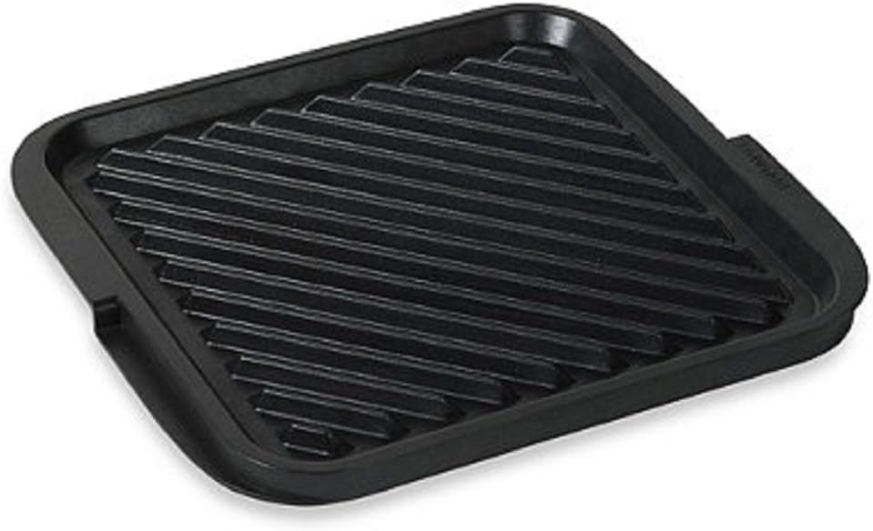 Denmark Ultra-Durable Cast Aluminum Single Burner Reversible Grill and Griddle with Non-stick Surface