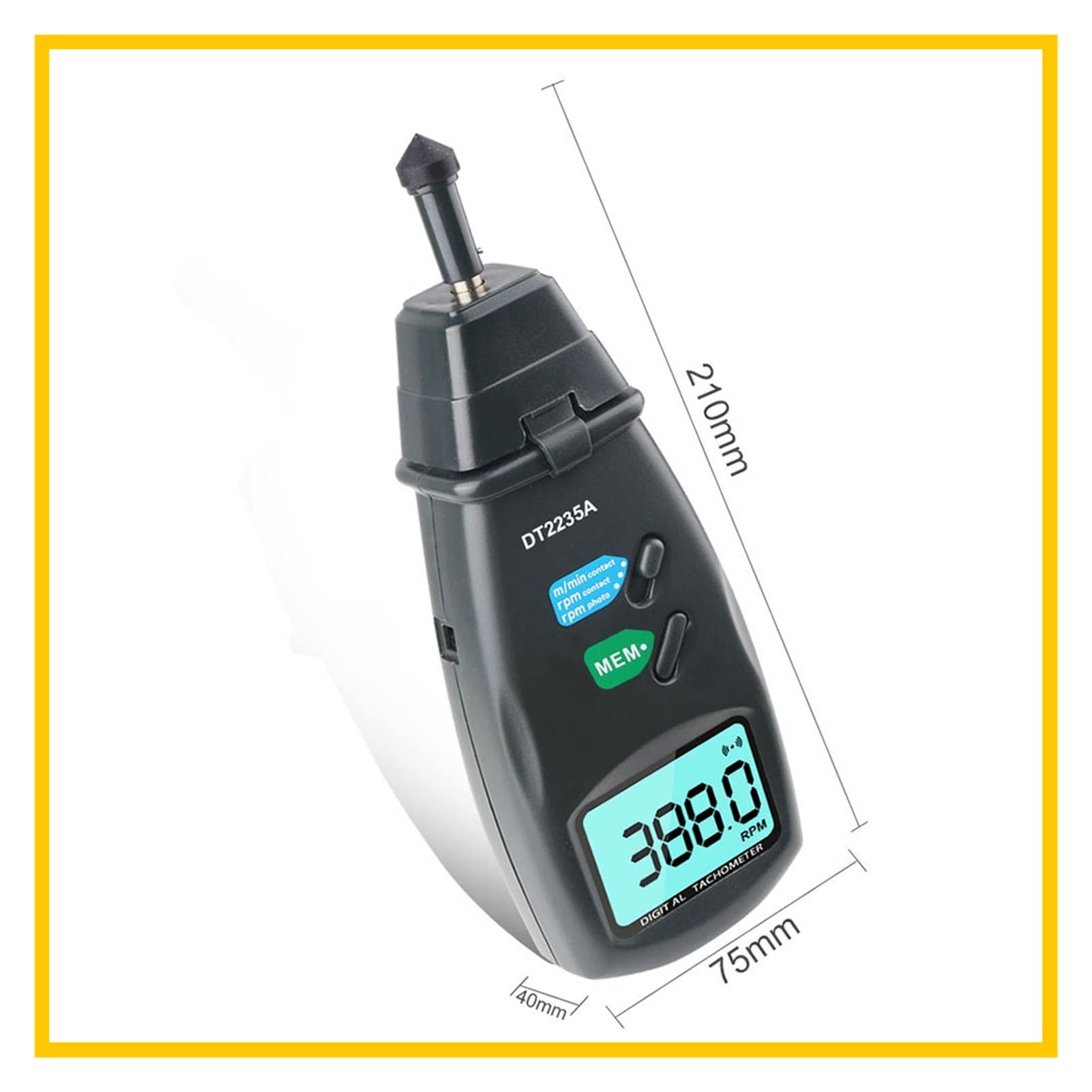 Digital Contact Tachometer Contact Measurement Speed Tach Meter Gauge Digital Tachometer Speedometer SM2235A Do wentylatora, opony