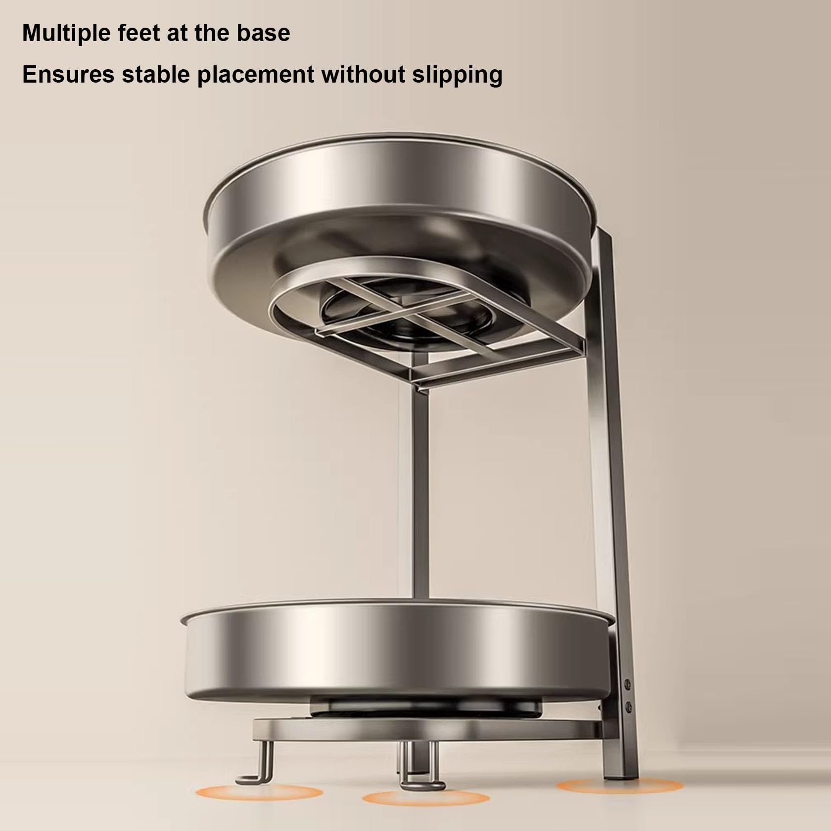 Étagère À Épices Rotative, Lazy Susan pour Platine, Étagère De Rangement Tournante À 2 Niveaux,2 layer