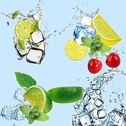 Yuronam HKNM6401 40 Pcs Fake Crushed Ice And Square Ice Rocks,10 Pcs Artificial Fruit Lemon Slices thumb #2