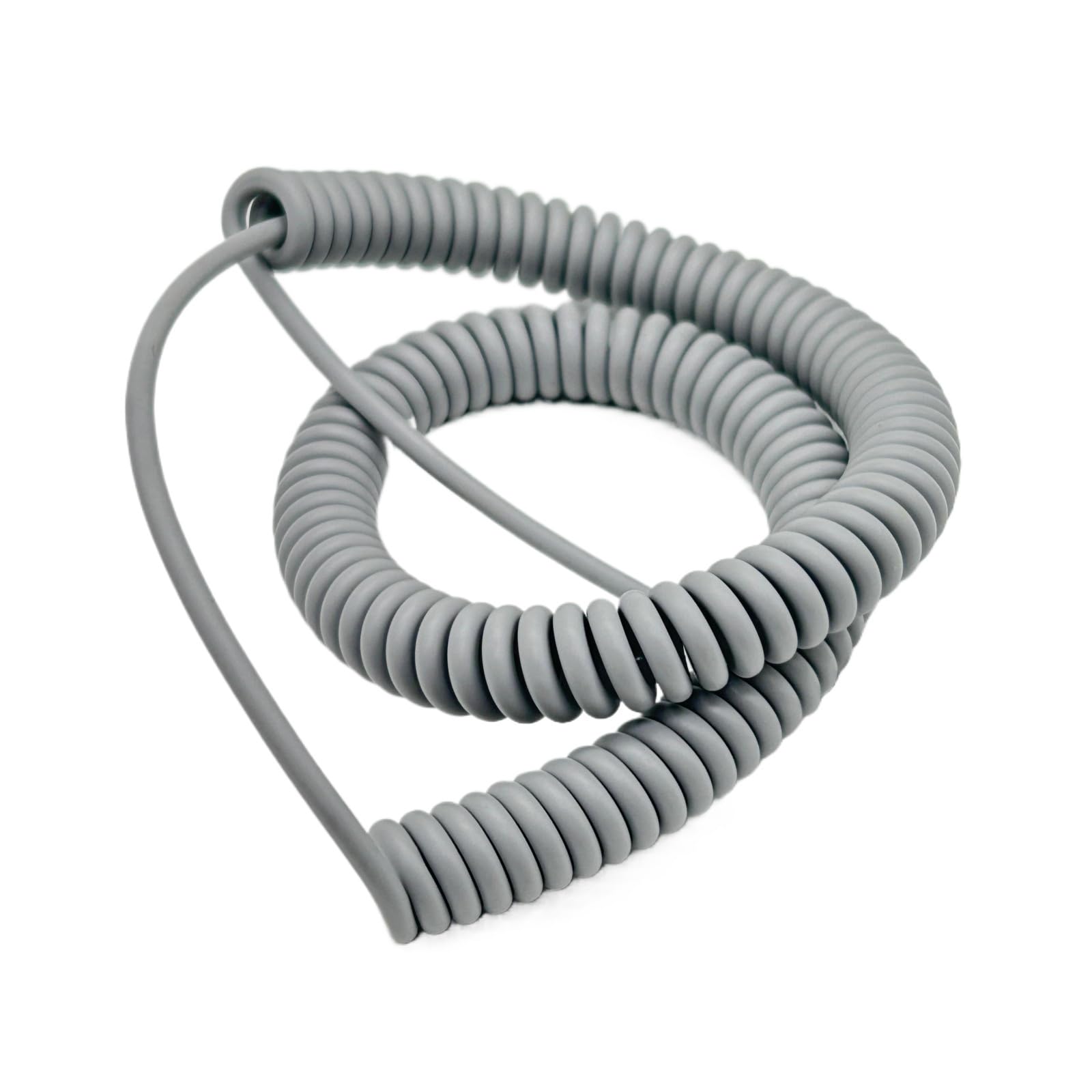 YDHSIKK Spring Retractable Cord, 2 Core 0.35mm2 Retractable PU Insulated Flexible Spiral Cord Electric Wire Multiple Sizes(Stretch 5 Meters)