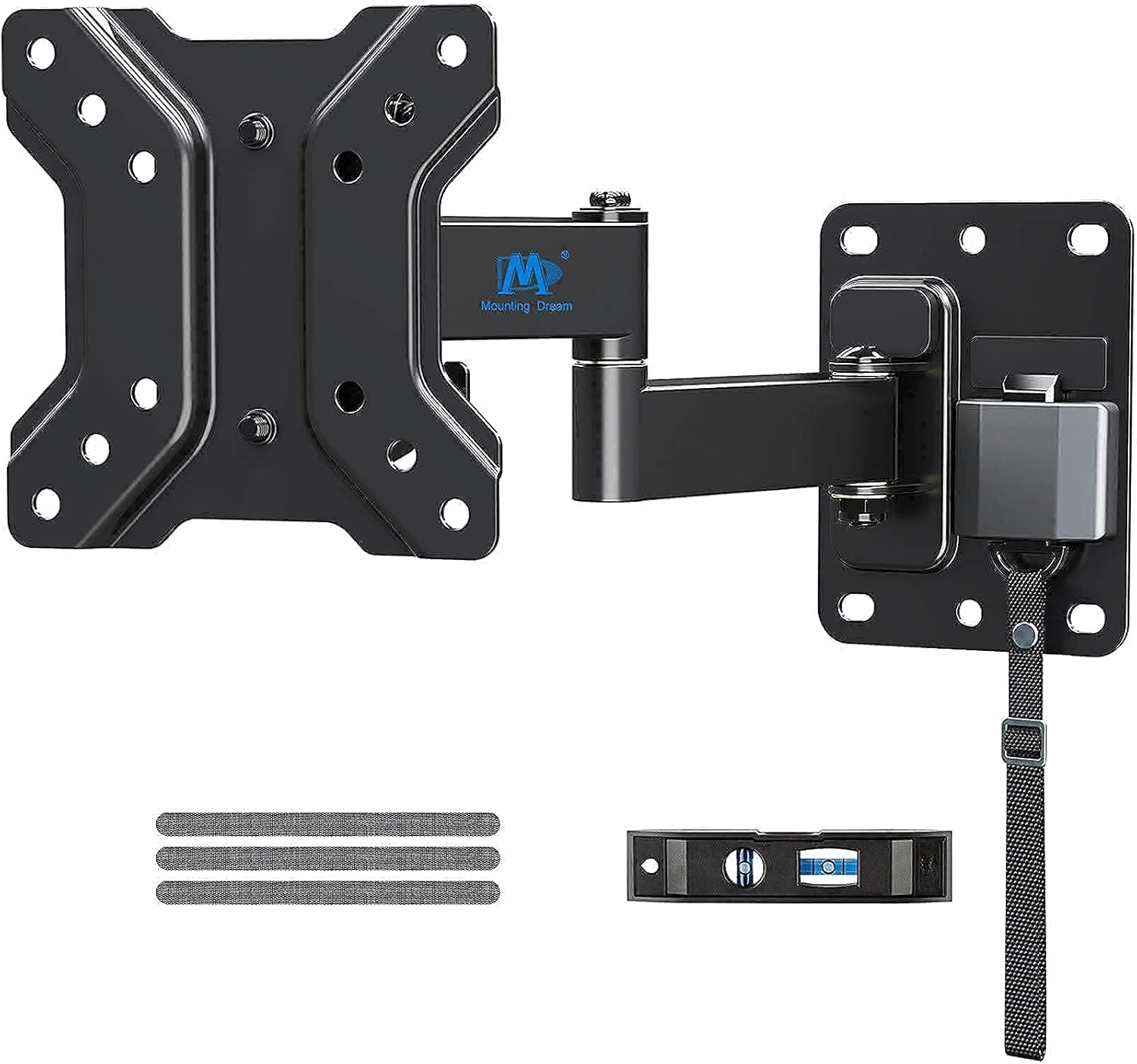 Mounting Dream Lockable RV Camper TV Mount for Flat Screen 10-26 Inch TV Monitor MD2209, Bundle with Universal Full Motion TV Mount Swivel Tilt Articulate for 26-55' 'TVs MD2418-MX