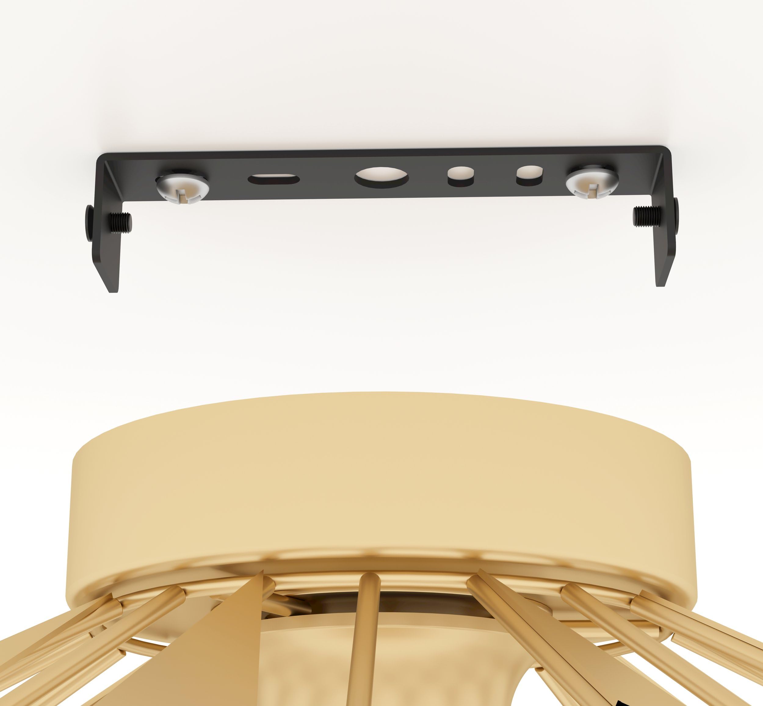 Eglo Carlton Lámpara de techo, diseño retro, lámpara | para salón estilo vintage de metal dorado, lámpara para pasillo, con casquillo E27
