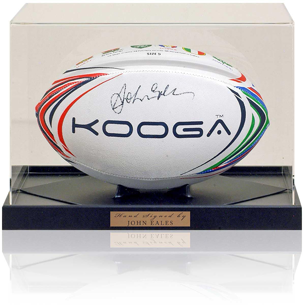 John Eales Australian Legend - Pallone da rugby autografato a mano, certificato di autenticità