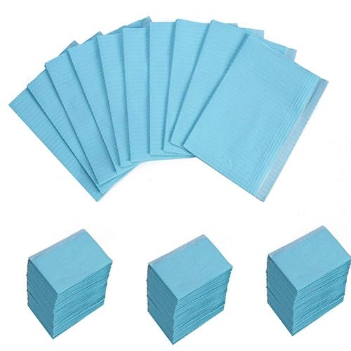Baberos dentales 125 baberos médicos portátiles de alta absorción impermeables de alta absorción almohadillas limpiasbaberos para pacientes 13 x 18