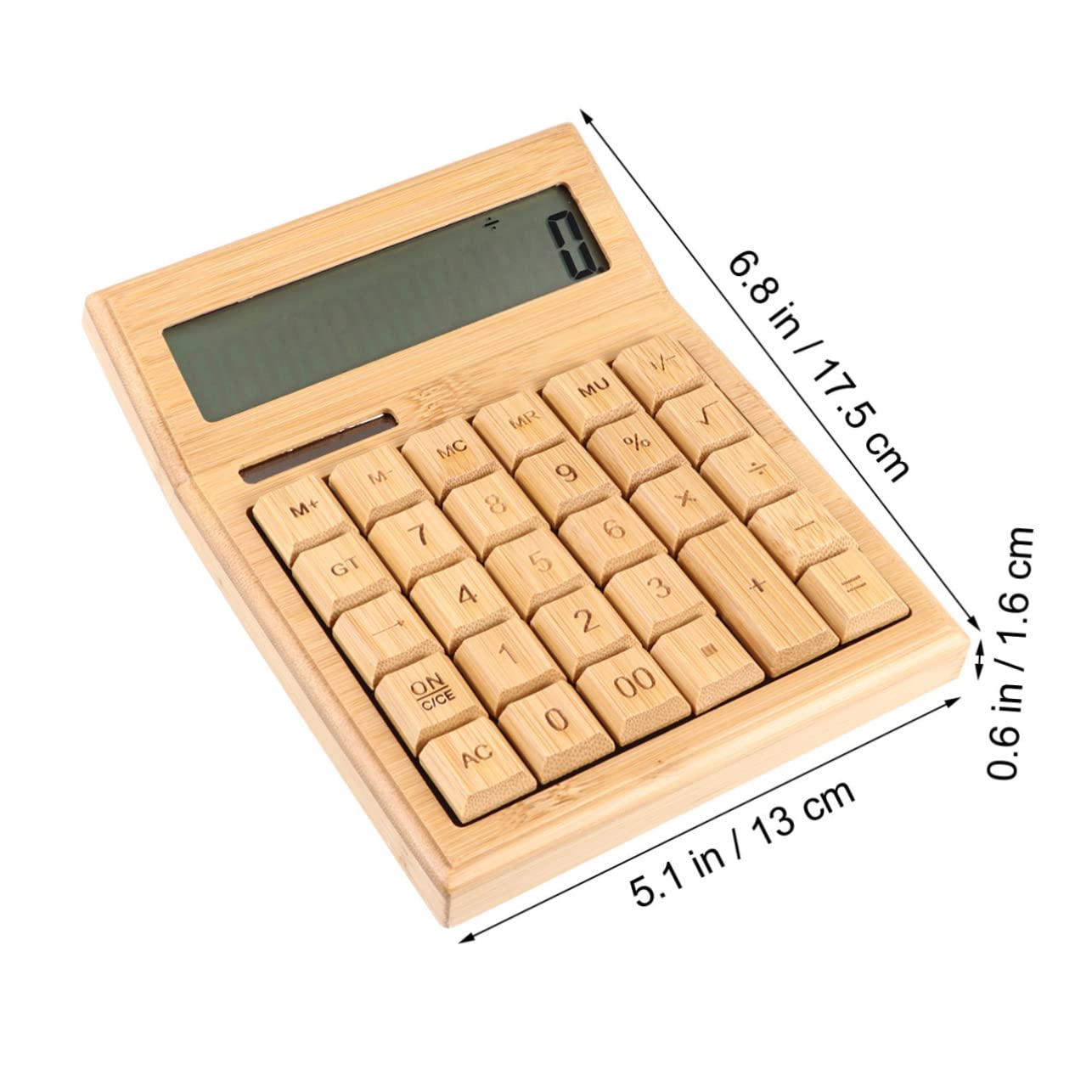 Gogogmee Retro Portable Solar Calculator with Keys Office Calculator for and Daily Use Lightweight and Compact Design for Travel