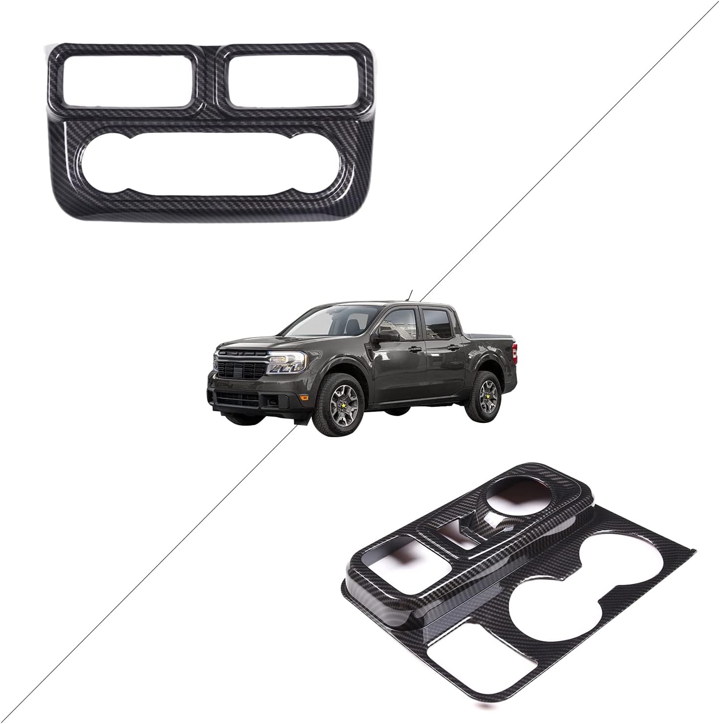 Aunginsy Compatible with Ford Maverick 2022 2023 Central Control Air Outlet Trim Cover Air Conditioner Mode Switch Panel Gear Shift Box Panel Cover Frame Protect Cover Decoration Interior Accessories