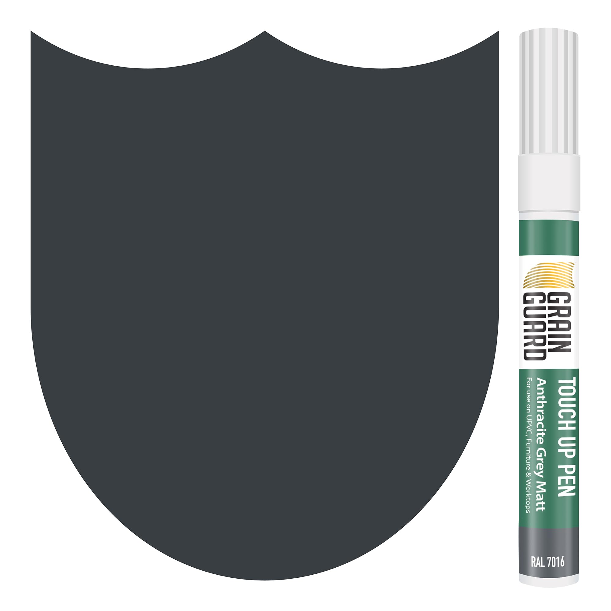 GRAIN GUARD Touch-Up & Scratch Repair Pens | Anthracite Grey MATT (RAL 7016) | Touch-Up Pens: Furniture, Kitchen Units, Worktops, Doors & Windows | Wood, Metal, Hard Plastics, UPVC | 10ml