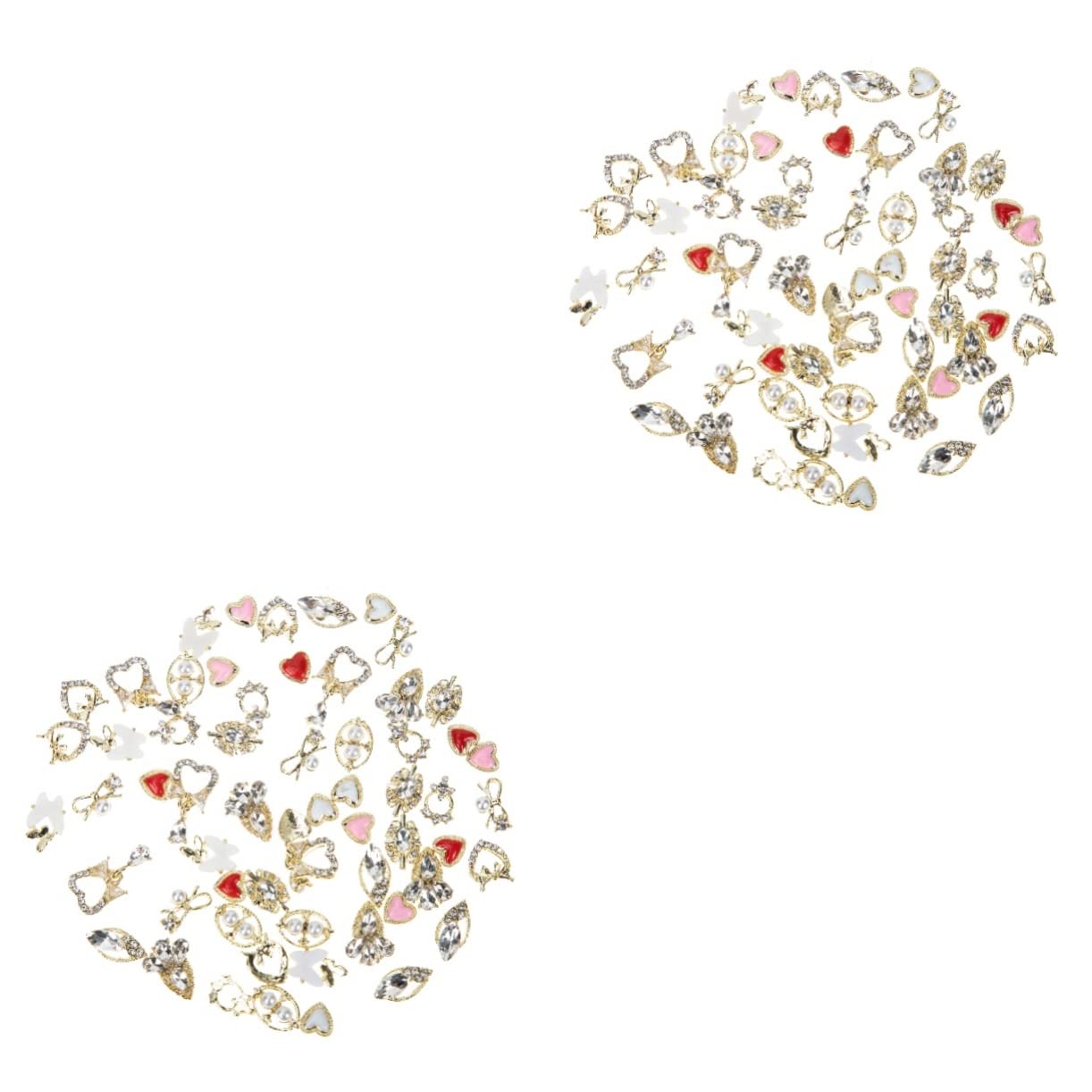 FRCOLOR 120piezas Adornos Para Uñas De Aleación Estilo Barroco Decoraciones Brillantes Para Manicura Accesorios Para Uñas Elegantes y Creativos