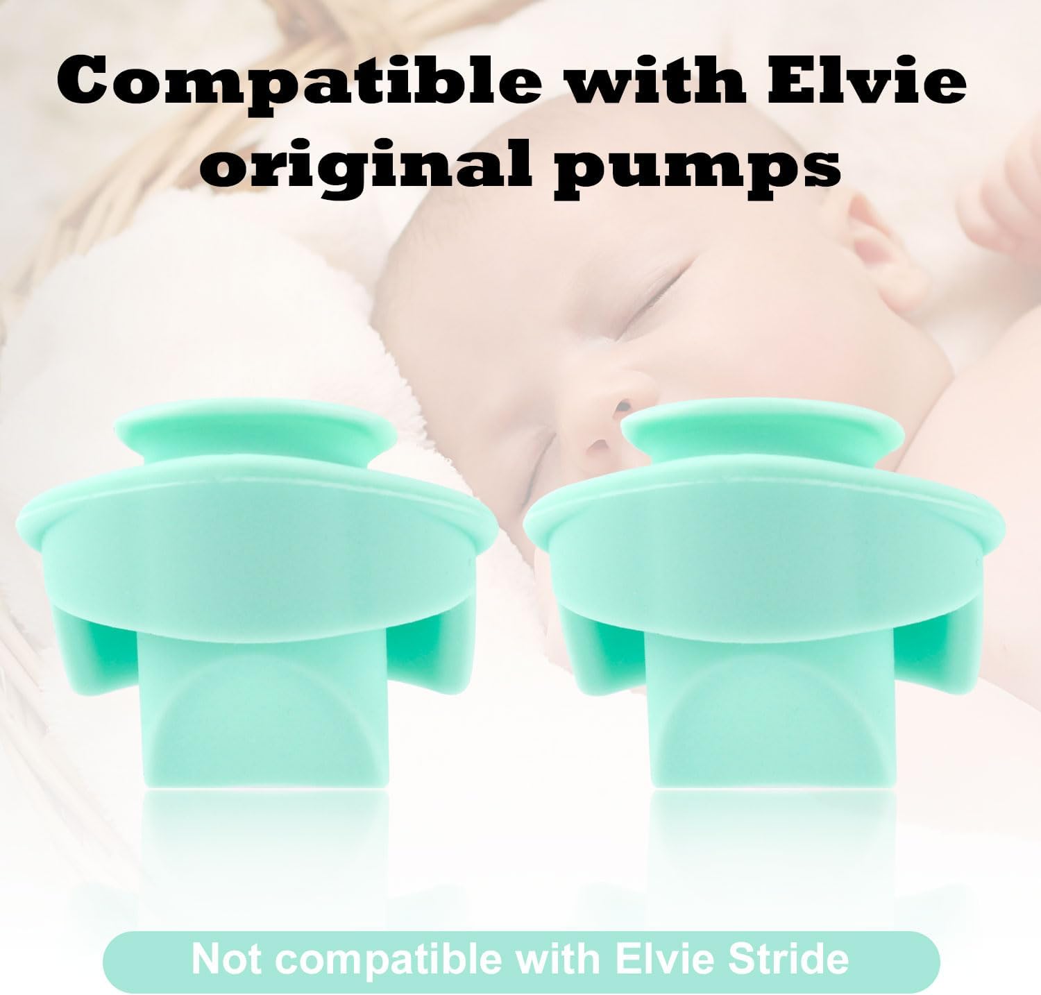 4pcs Silicone Duckbill Valves for Elvie Wearable Breast Pump, Non-Original Breast Pump Parts Replacement Compatible with Elvie Pump Accessories Use with Pump Seals