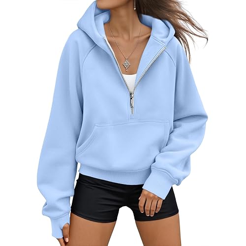 AUTOMET Womens Hoodies Fleece Fall Fashion Outfits Workout Sweatshirts Y2k Winter Zip Up Jackets Oversized Tops Clothes 2025