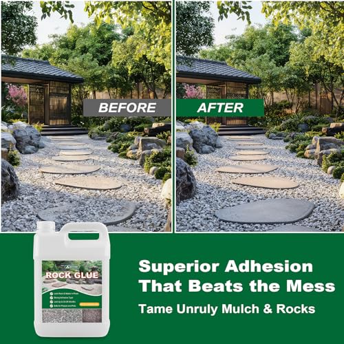 WEYSTOM Rock Glue for Landscaping - Mulch Glue, Concentrated Formula for Pea Gravel, Mulch, Rocks, Decorative Stone | Non-Toxic, Fast-Drying, Water-Permeable | Mix with Water for Use — view 2