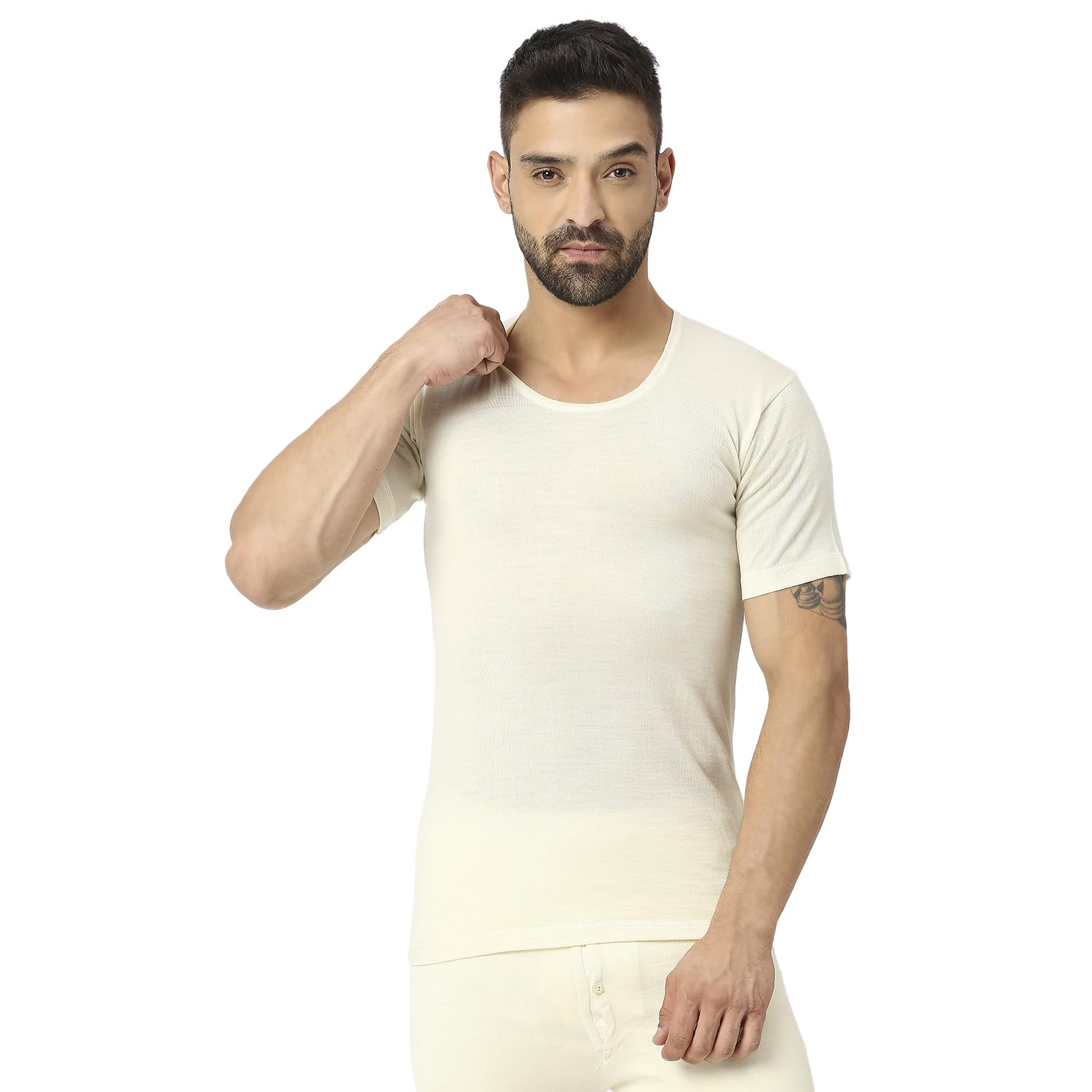 Men Pure Wool Half Sleeves Vest-image-14