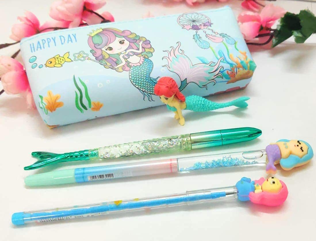 See full amazon price history chart for TERA 13 Pen Pencil Set for Girls (Pack of 5 Items) Mermaid Pen for Girls, Gift Pen Set, Pencil for Kids, Writing Pencil, Mermaid Pencil Pouch for Girls Return Gifts for Kids TERA 13 Pen Pencil Set for Girls (Pack of 5 Items) Mermaid Pen for Girls, Gift Pen Set, Pencil for Kids, Writing Pencil, Mermaid Pencil Pouch for Girls Return Gifts for Kids (B08T8JXBHH) Amazon Price History, Amazon Price Tracker