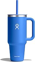 Vista 14 de Hydro Flask - Vaso de viaje con asa, tapa y pajilla, acero inoxidable térmico, 32 onzas, color azul