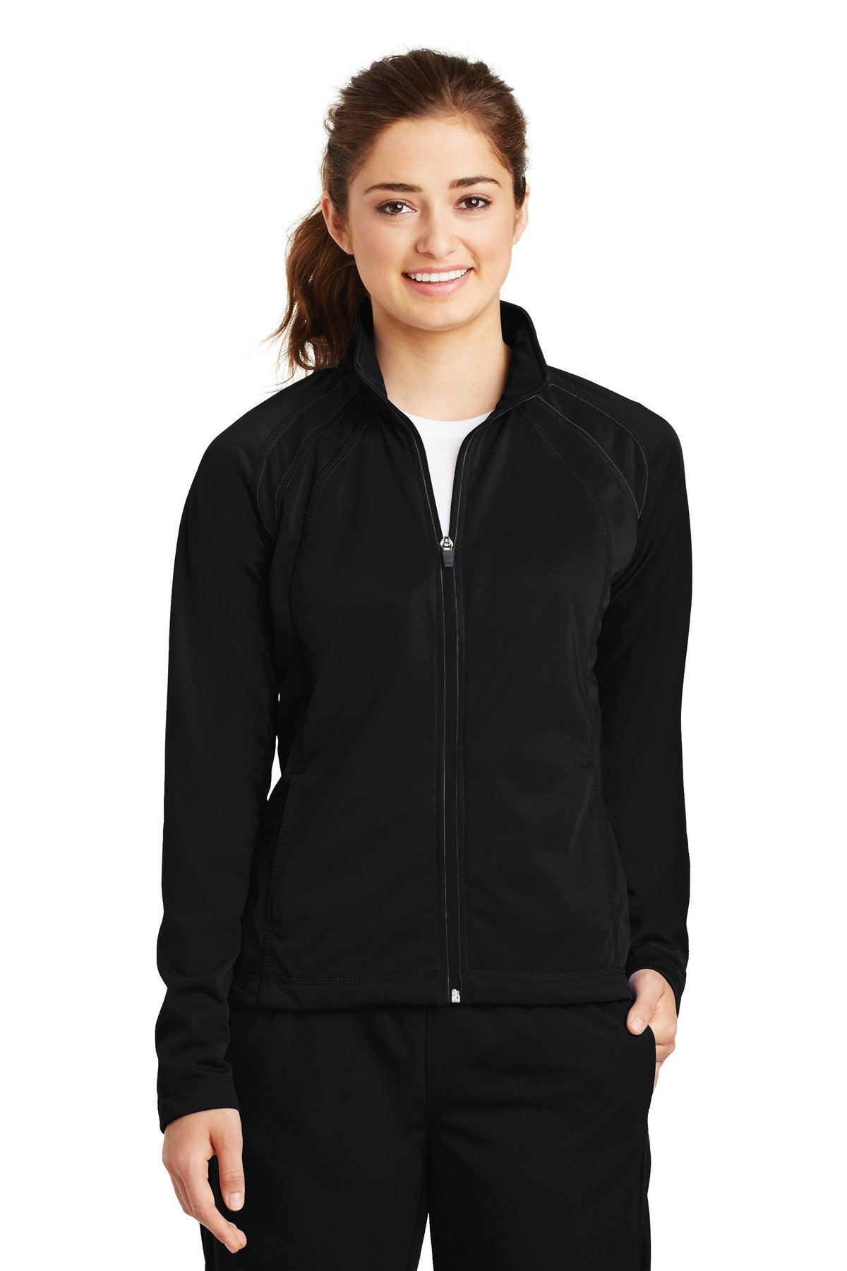 Sport Teksport Tek Ladies Tricot Track Jacket Lst90 Black Black