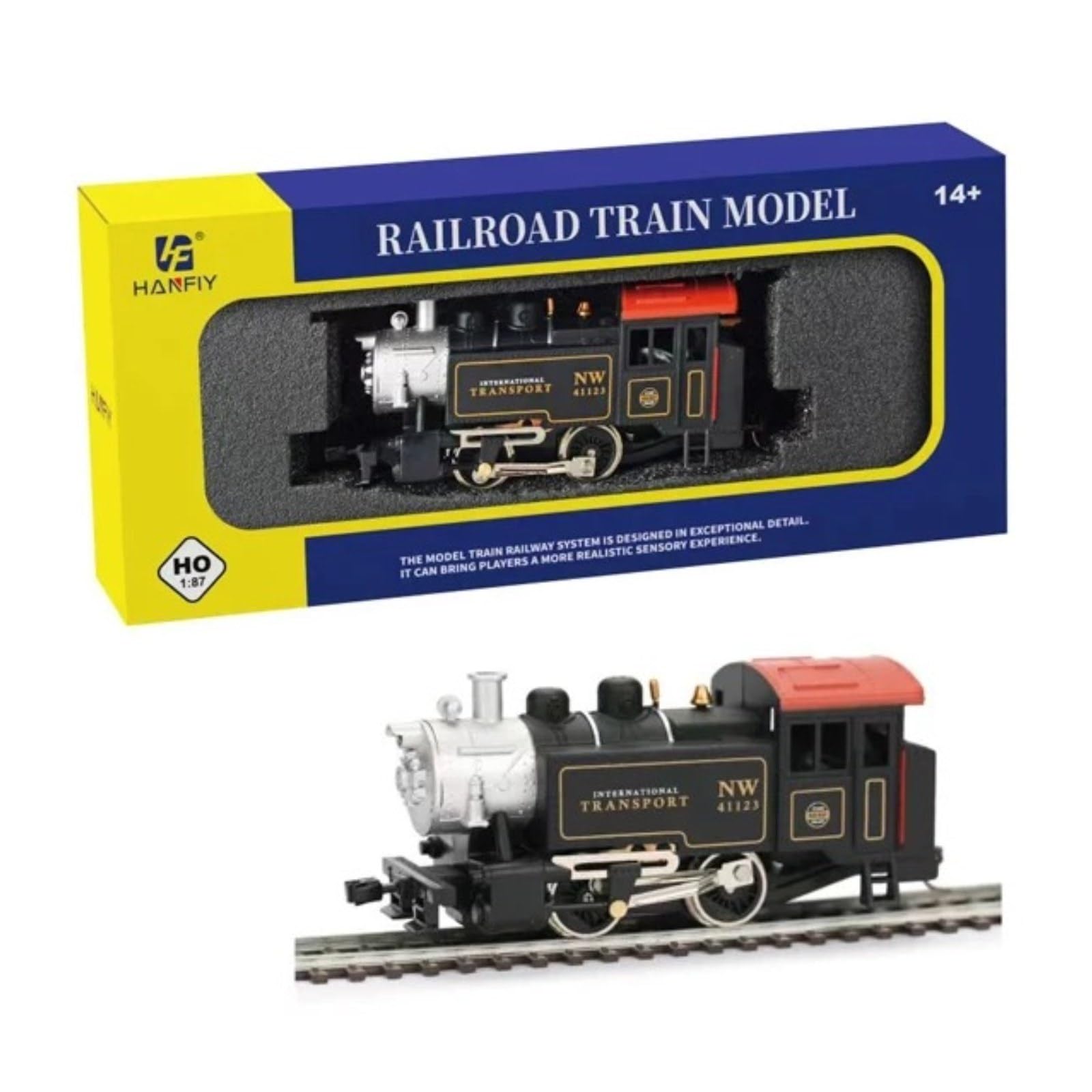 HTLNUZD 1/87 Model Train Set Narrow Gauge Model Railway Track, Nickel Silver Curved & Turnout Tracks, Perfect for Hobbyists & Train Collectors Premium Gift (96100)