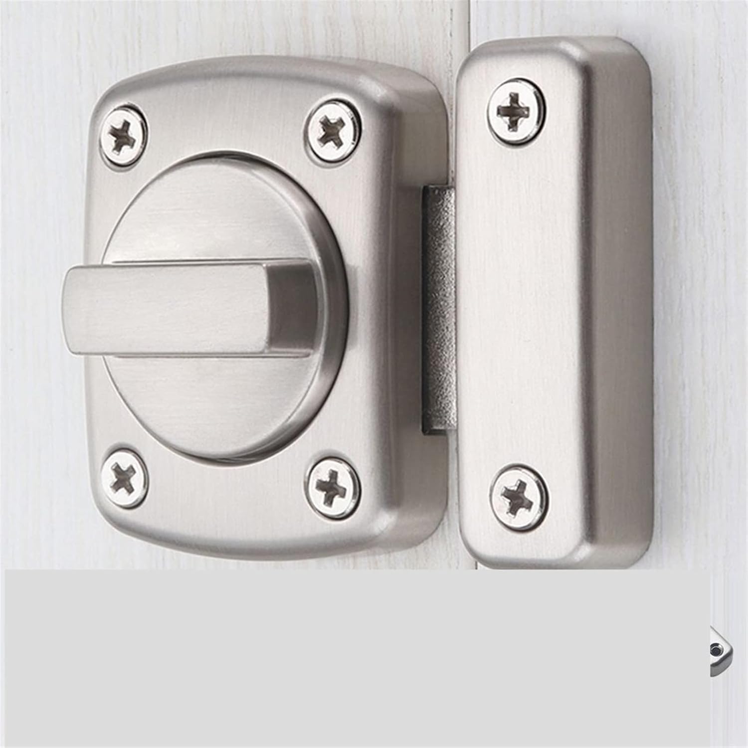 Door Latch Home Security Sliding Door Lock Rotatry Switch Gate Latch Zinc Alloy Door Bolt with Mounting Screws Tools