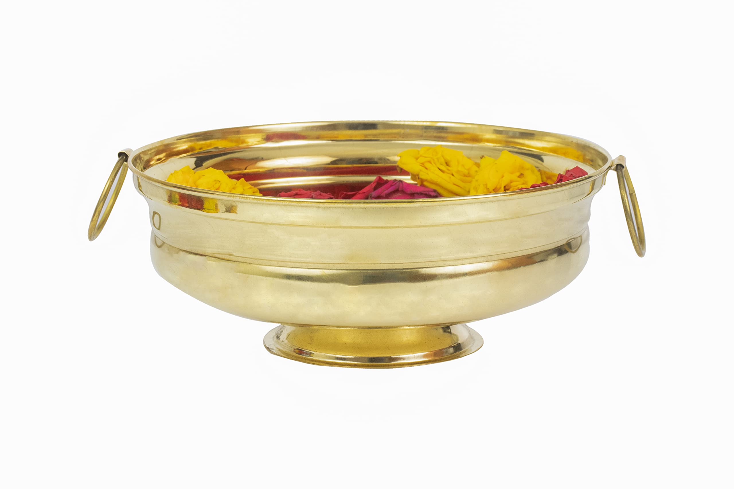 Putrika Brass Urli Decorative Bowl Vessel, Home Decor Festive Gift Item (with Hook 18 Cm) 1