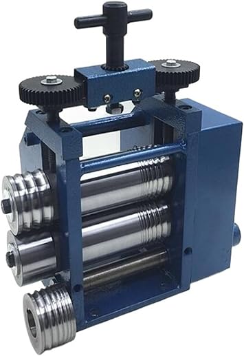 Jewelry Rolling Mill Tablet Machine Craft Jewelry Tools and Equipment Newest Blue Rolling Mill 4 Rollers, Manual for Beginners DIY