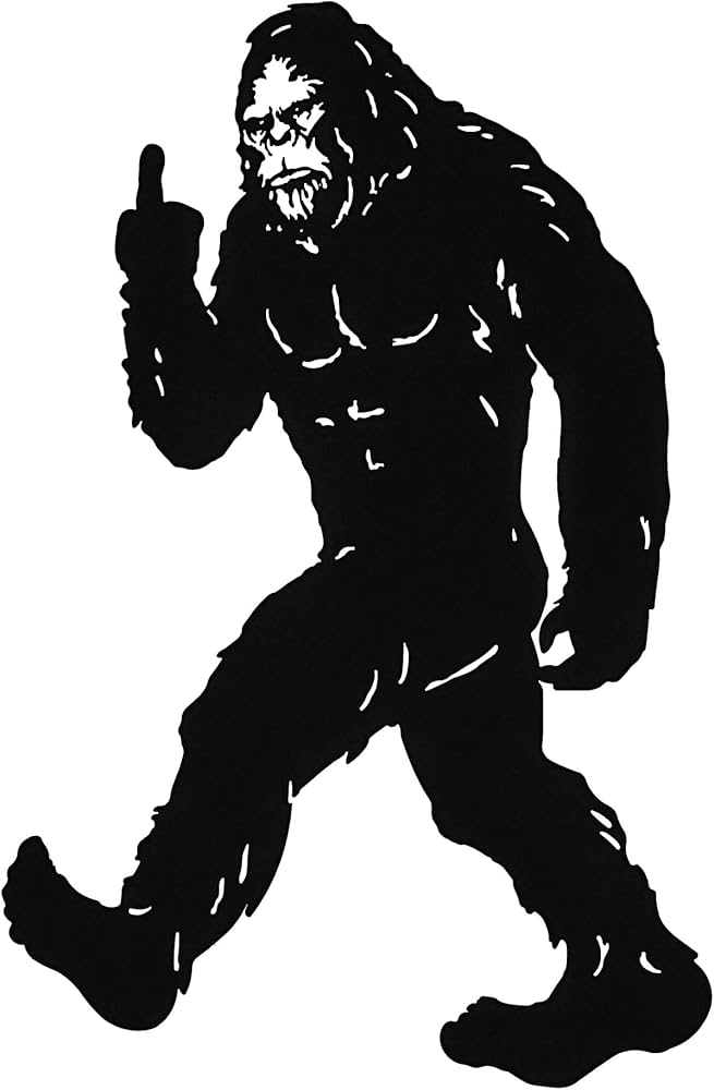 Amazon.com: Zeckos 24.75-Inch High Black Metal Cutout Rude Bigfoot