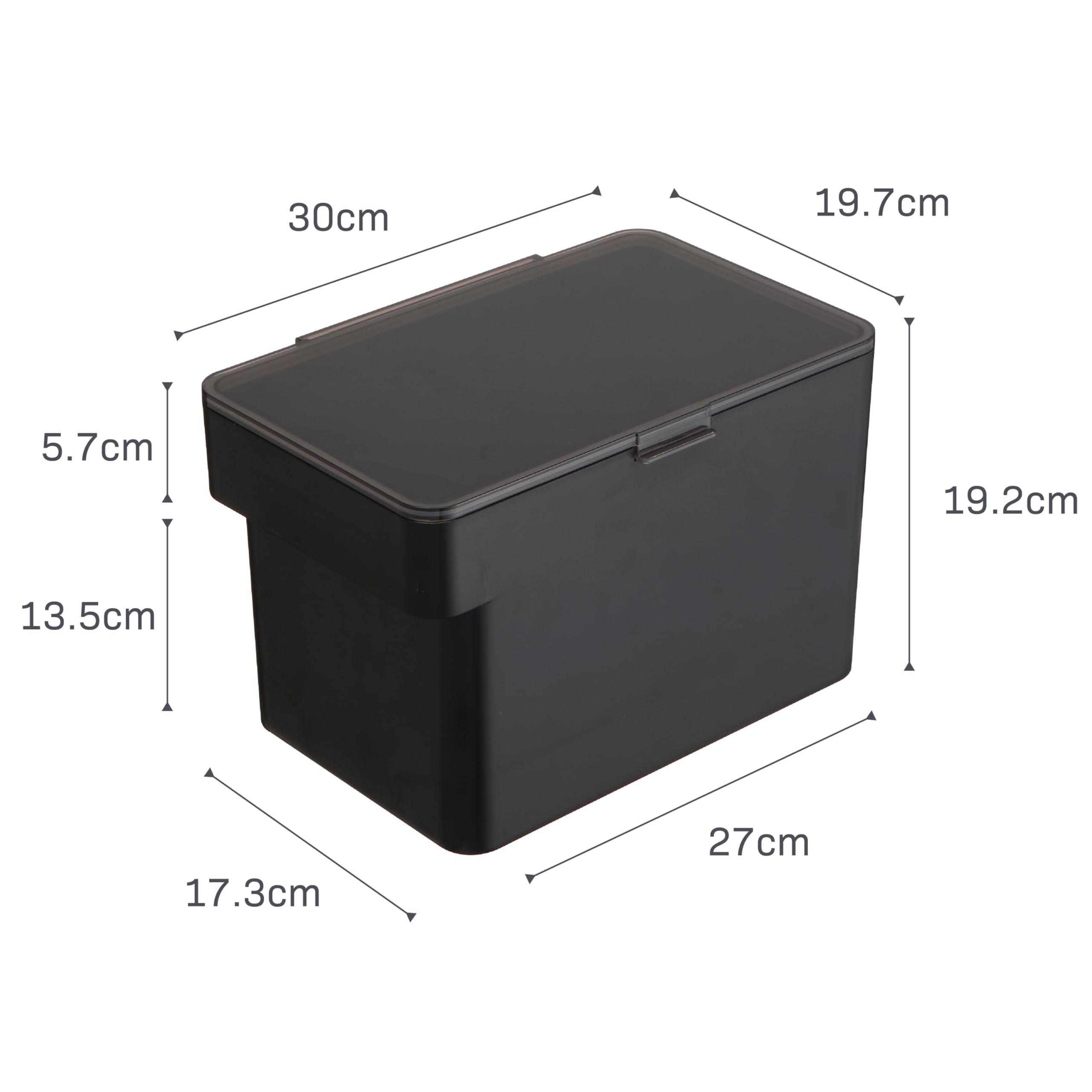 YAMAZAKI 5612 TOWER Pojemnik na karmę dla zwierząt domowych (3,5 kg), czarny, żywica ABS/silikon, minimalistyczny, 30 x 19,7 x 19,2 cm