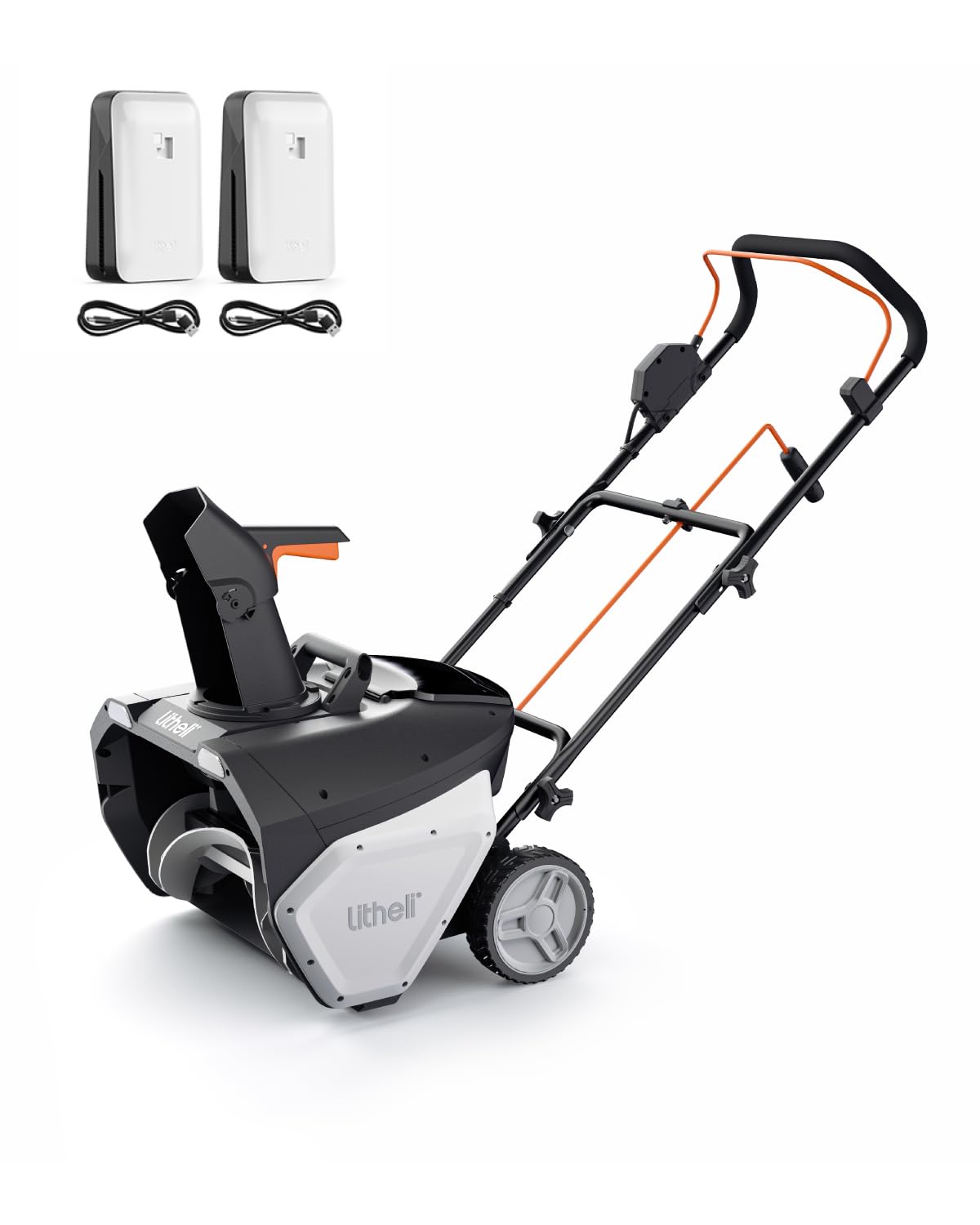 Litheli Cordless Brushless Snow Blower, 20'' 40V Electric Snow Thrower for Driveways, 4.0Ah Battery Included