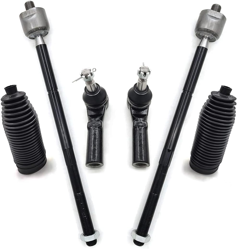 6Pcs Front Inner Outer Tie Rod Ends Boot Compatible With 2011-2020 Dodge Charger Challenger, 2011-2014 CHRYSLER 300 - EV800963 ES800986