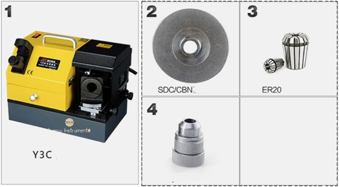 MR-Y3C Screw Tap Grinder Sharpener Grinding Sharpening Milling Machine M5-M20 5-30 Angle (110V, CBN wheel)