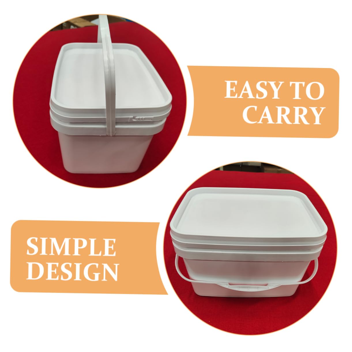 ARTIBETTER Secchio per Vernice 10L in PP Bianco con Coperchio e Manico, Contenitore Leggero e Facile da Trasportare per Stoccaggio Vernice e Pigmenti