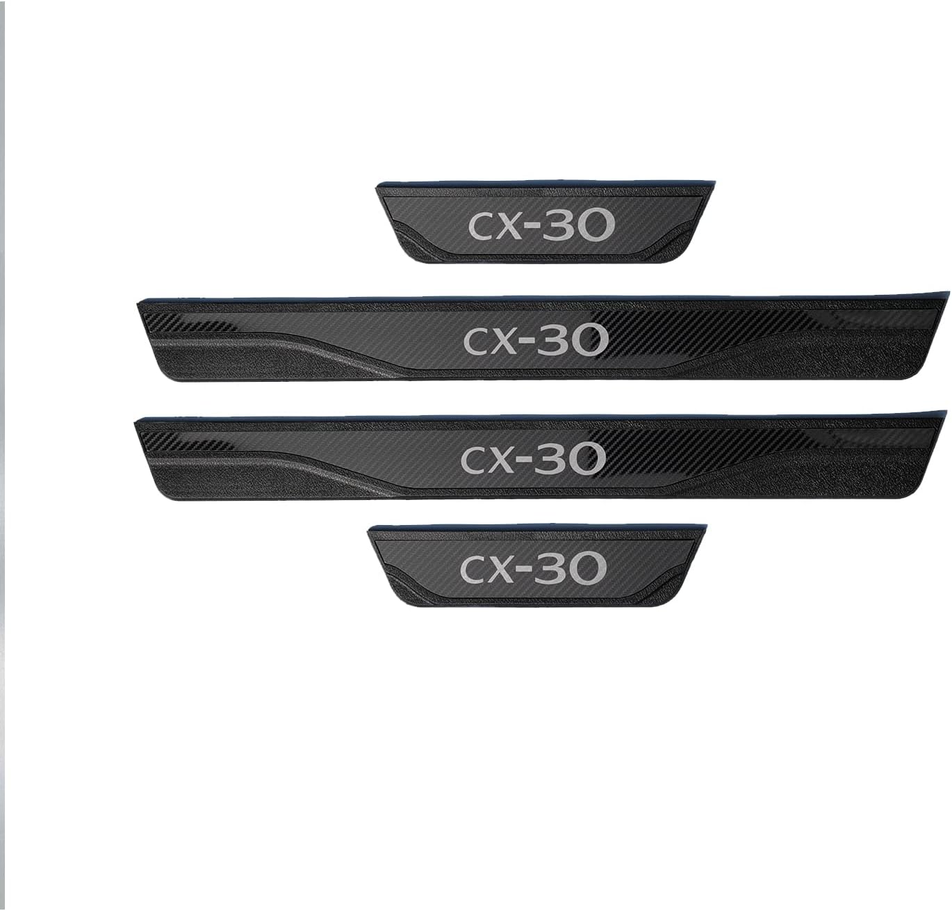 GZBFTDH Car Door Sill Scuff Plate Protector, Compatible for Mazda CX-30 2022 2023, Steel Parts Door Entry Guard Trim (with Premiun Logo)