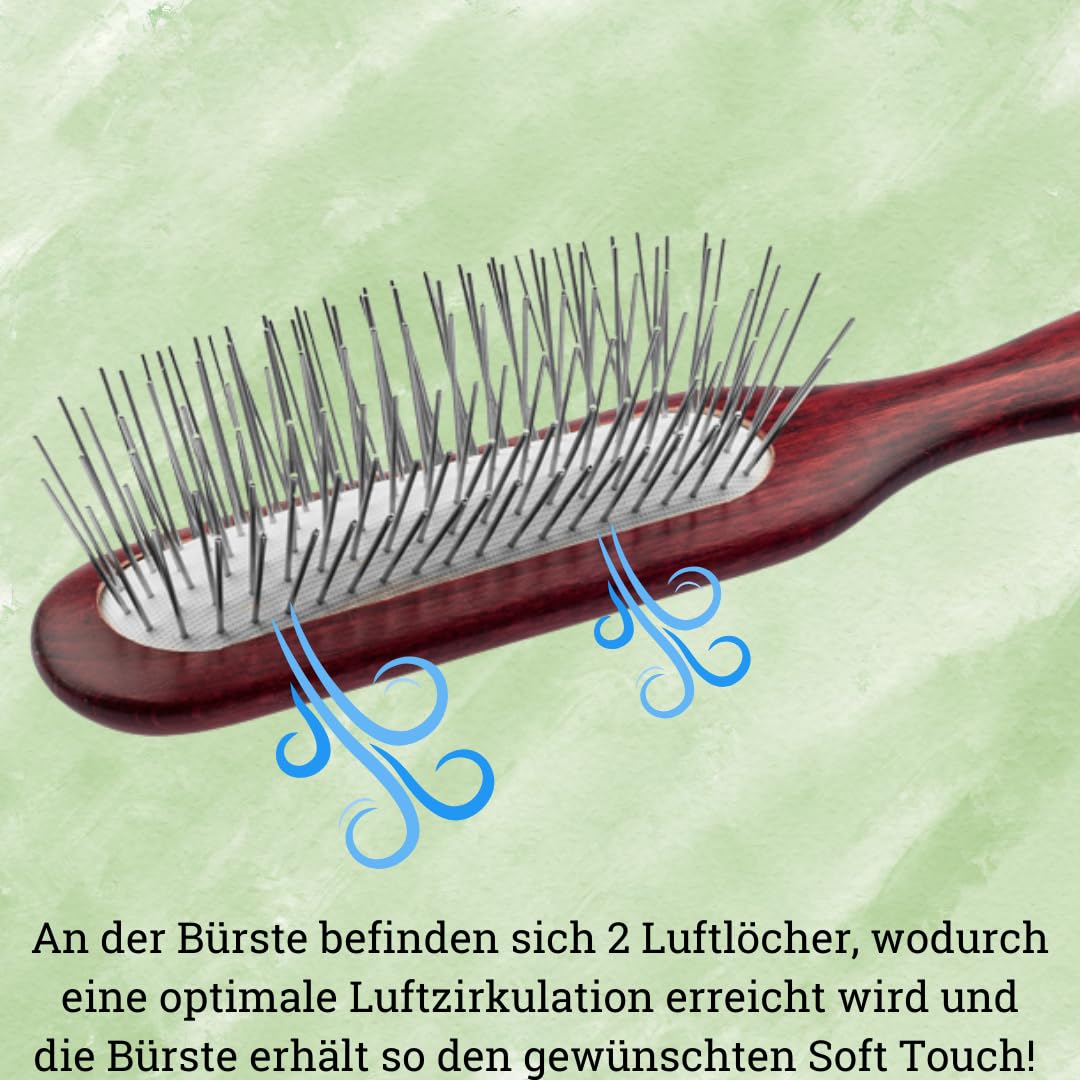 Spazzola Metallica Maxi-PIN - In Legno Di Faggio, Superficie 10x4.5cm - Foto 3