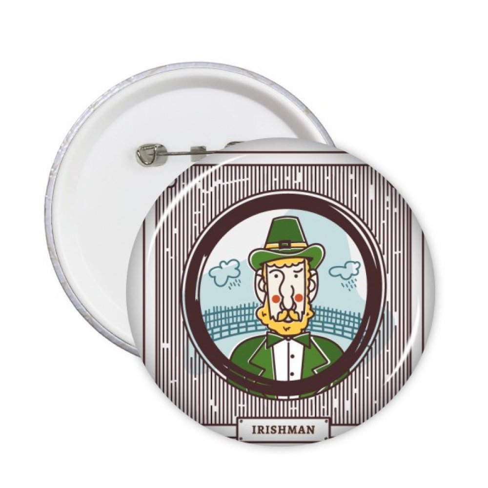 Badge bouton irlandais vert et décoration de vêtement originale multicolore - 3