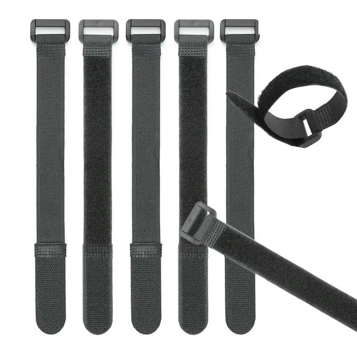 Bridas de nailon reutilizables autoadhesivas de 20 mm de ancho, con hebilla inversa, organizador de cables, paquete de cierre de gancho y bucle, 5 a 300 unidades, 20 x 600 mm