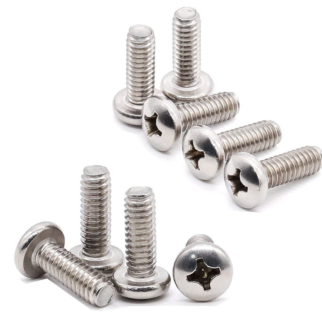 25x M5 x 8mm Pozi Pan Head Machine Screws Pozi Drive Bolts A2 Stainless Steel